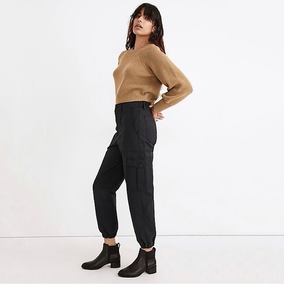 Madewell Cargo Jogger Slouchy Twill Cotton Utility Pant Almost Black 31 - Picture 2 of 14